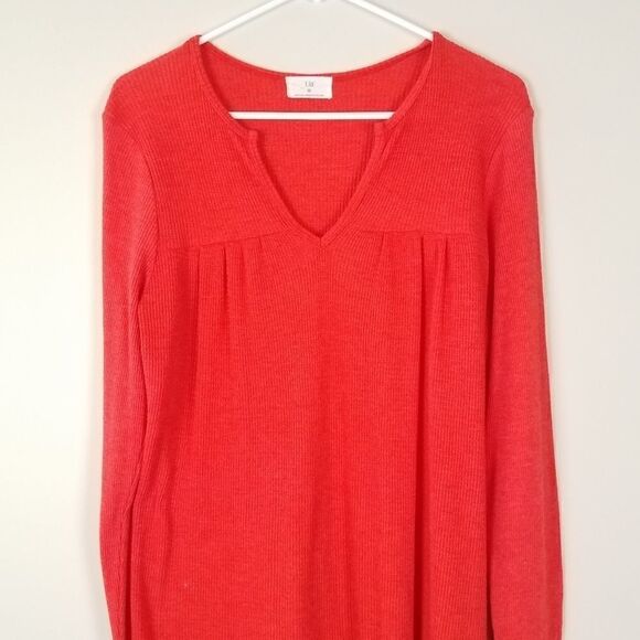 T.la Anthropologie Tangerine Waffle Knit Tip - Picture 2 of 7